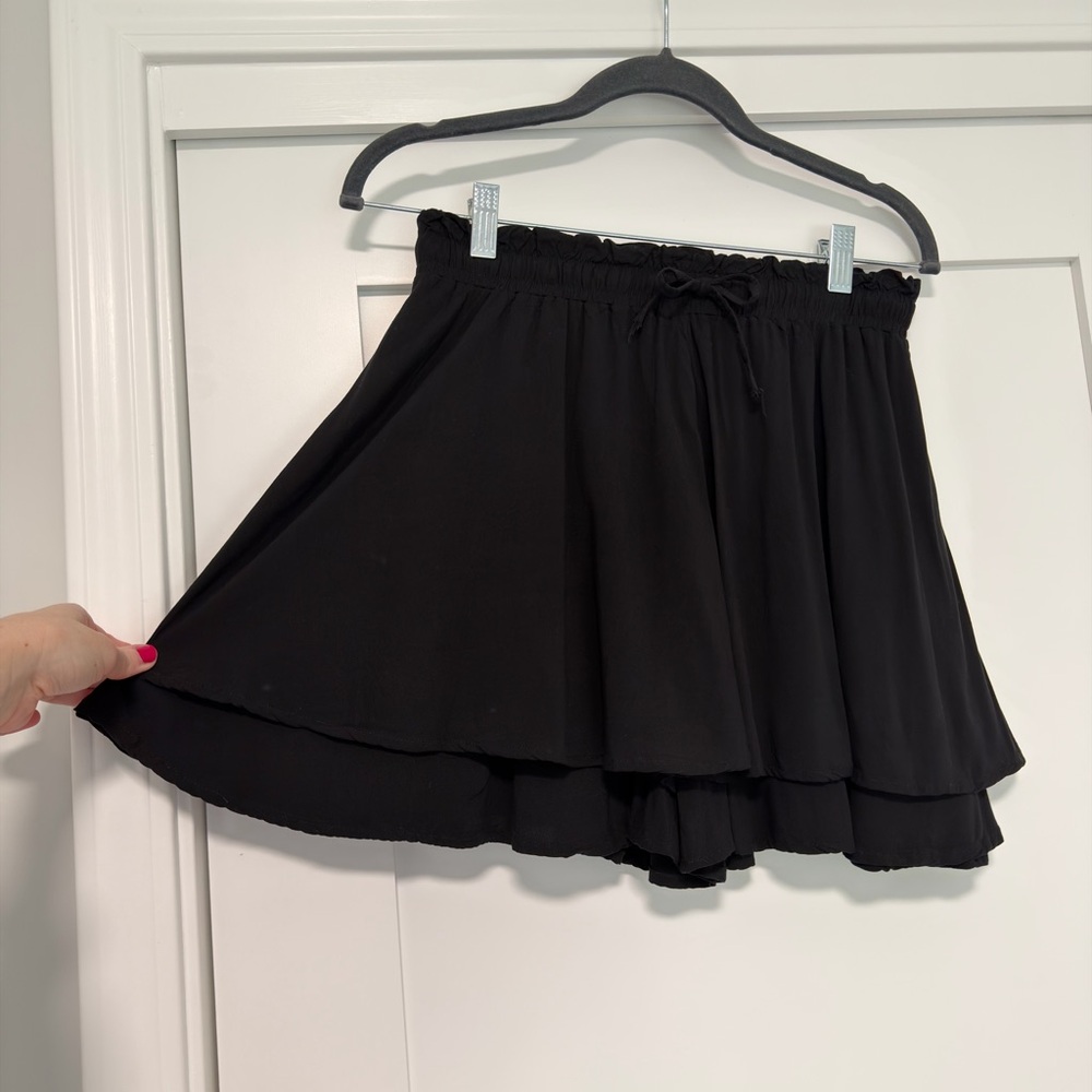 Black Flutter Shorts